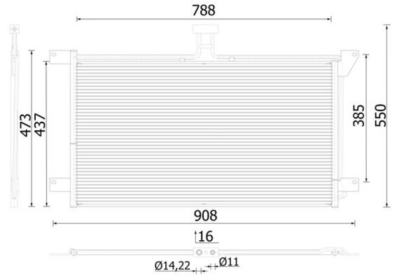 Skraplacz, klimatyzacja MAHLE AC 288 001S