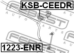 Guma stabilizatora FEBEST KSB-CEEDR