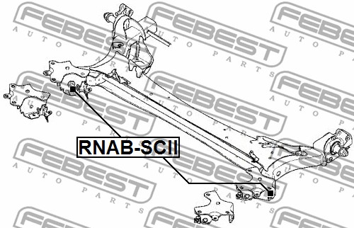 Łożyskowanie  korpusu osi FEBEST RNAB-SCII