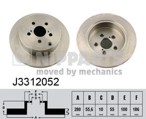 Tarcza hamulcowa NIPPARTS J3312052