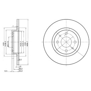 Tarcza hamulcowa DELPHI BG2411