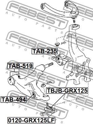 Tuleja wahacza FEBEST TAB-494