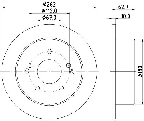 Tarcza hamulcowa HELLA 8DD 355 133-341