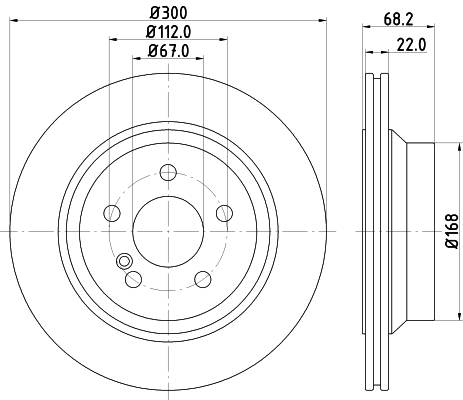 Tarcza hamulcowa HELLA 8DD 355 129-791