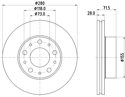 Tarcza hamulcowa HELLA PAGID 8DD 355 125-421