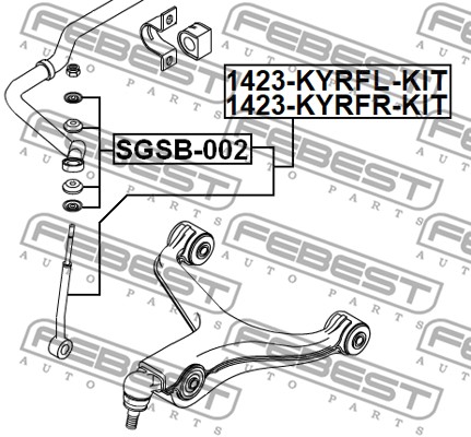 Łącznik stabilizatora FEBEST 1423-KYRFR-KIT