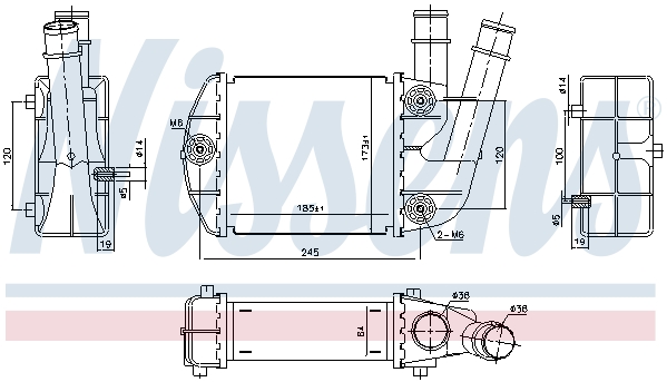 Chłodnica powietrza intercooler NISSENS 96673