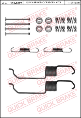 Zestaw dodatków do szczęk hamulcowych QUICK BRAKE 105-0825