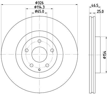 Tarcza hamulcowa HELLA 8DD 355 134-771