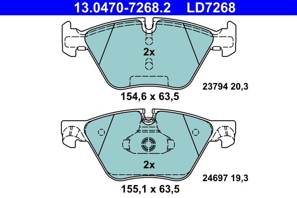 Klocki hamulcowe ATE 13.0470-7268.2