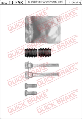 Zestaw tulei prowadzących zacisk hamulca QUICK BRAKE 113-1476X