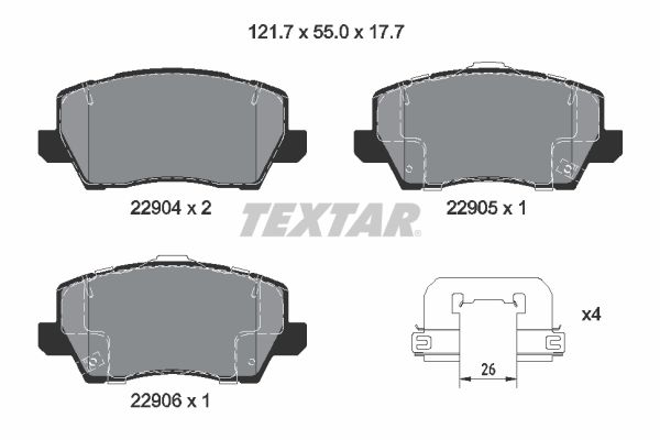 Klocki hamulcowe TEXTAR 2290401