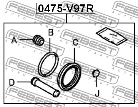 Zestaw naprawczy zacisku FEBEST 0475-V97R