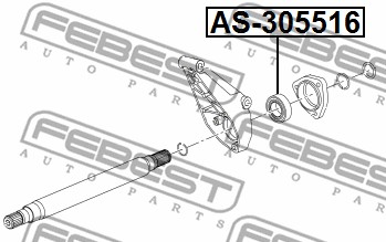 Łożysko podpory wału FEBEST AS-305516