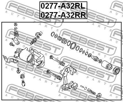 Zacisk hamulca FEBEST 0277-A32RR
