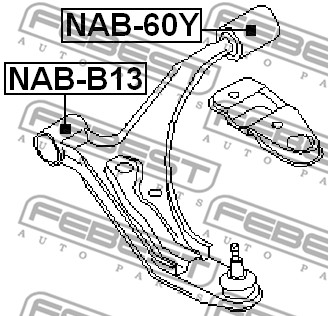 Tuleja wahacza FEBEST NAB-60Y