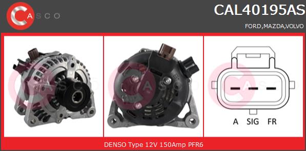Alternator CASCO CAL40195AS