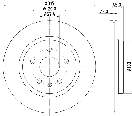 Tarcza hamulcowa HELLA 8DD 355 132-751