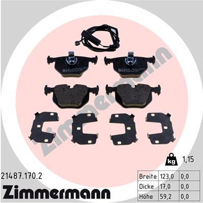 Klocki hamulcowe ZIMMERMANN 21487.170.2