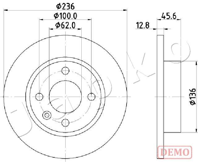 Tarcza hamulcowa JAPKO 600946C