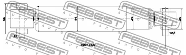 Amortyzator FEBEST 02650920R