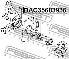 Łożysko koła FEBEST DAC35683936