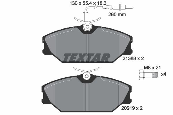 Klocki hamulcowe TEXTAR 2138802