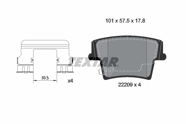 Klocki hamulcowe TEXTAR 2220903