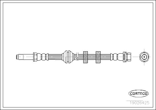 Przewód hamulcowy elastyczny CORTECO 19026425