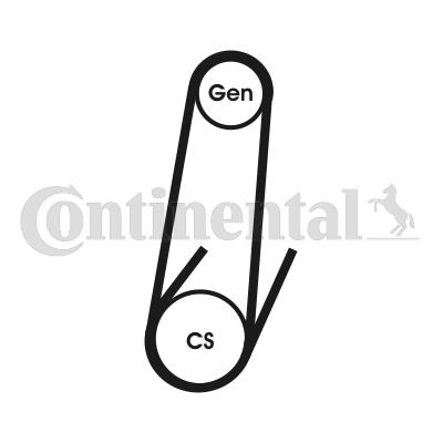 Pasek klinowy wielorowkowy CONTITECH 4PK611 ELAST