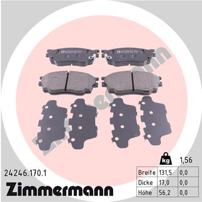 Klocki hamulcowe ZIMMERMANN 24246.170.1