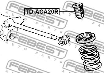 Dystans gumowy FEBEST TD-ACA20R