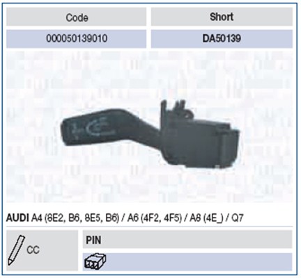 Przełącznik kolumny kierowniczej MAGNETI MARELLI 000050139010