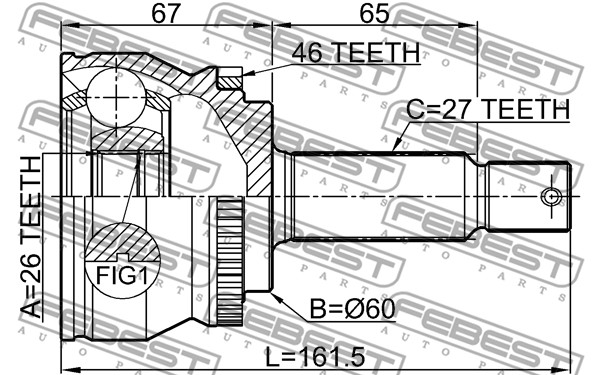 Przegub FEBEST 1210-CEEDA46