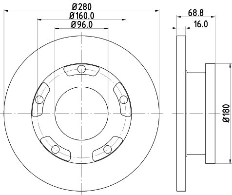 Tarcza hamulcowa HELLA 8DD 355 113-811