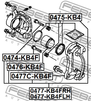 Zestaw naprawczy zacisku FEBEST 0475-KB4