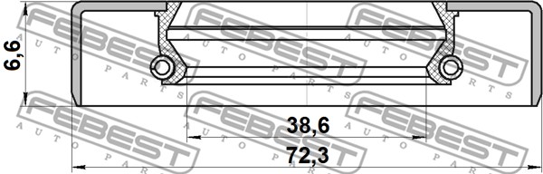 Pierścień uszczelniający półosi FEBEST 95GDY-40720707X