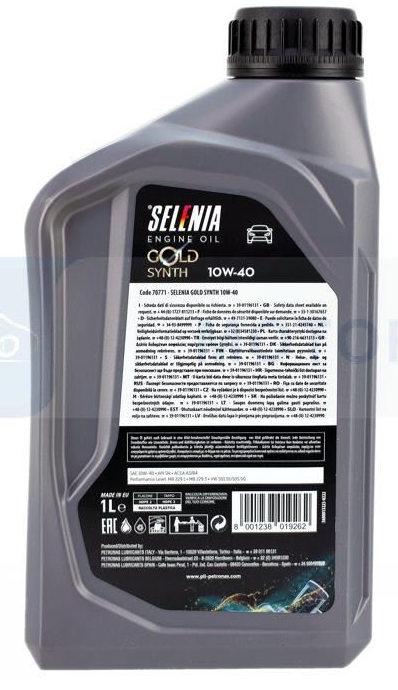 Olej silnikowy SELENIA 10W401LGOL