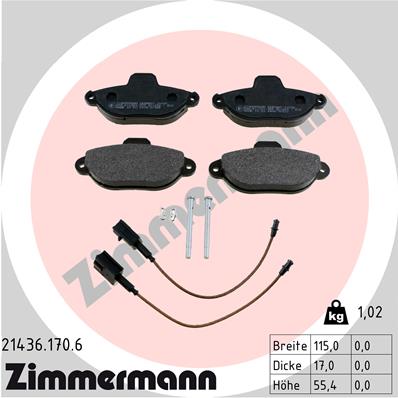 Klocki hamulcowe ZIMMERMANN 21436.170.6