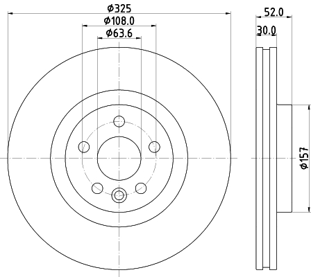 Tarcza hamulcowa HELLA 8DD 355 123-111