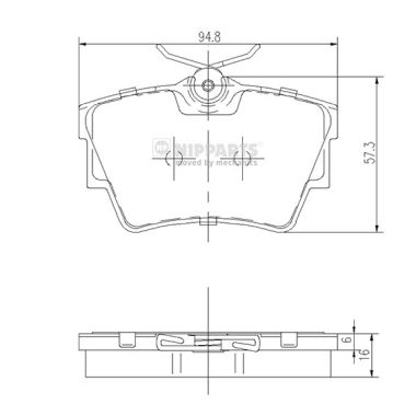 Klocki hamulcowe NIPPARTS J3611047