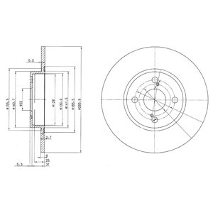 Tarcza hamulcowa DELPHI BG3186