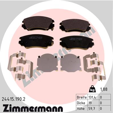 Klocki hamulcowe ZIMMERMANN 24415.190.2