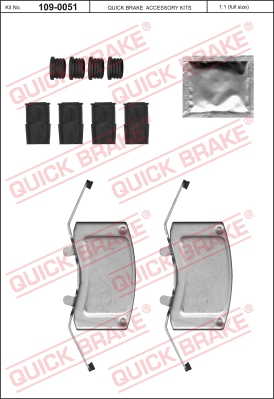 Zestaw akcesoriów montażowych  klocków hamulcowych QUICK BRAKE 109-0051