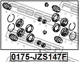 Zestaw naprawczy zacisku FEBEST 0175-JZS147F