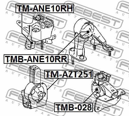 Poduszka silnika FEBEST TMB-ANE10RR