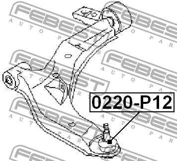 Sworzeń wahacza FEBEST 0220-P12