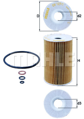 Filtr oleju MAHLE OX 127/1D