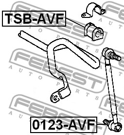 Guma stabilizatora FEBEST TSB-AVF