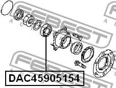 Łożysko koła FEBEST DAC45905154